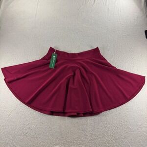 NWT Urban‎ Coco Skater Skirt Women's XL Burgundy Above Knee Mini Flared Party